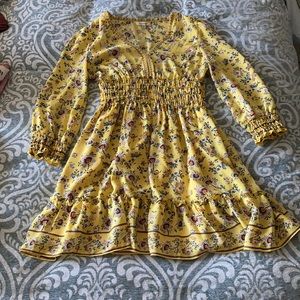 Yellow floral dress